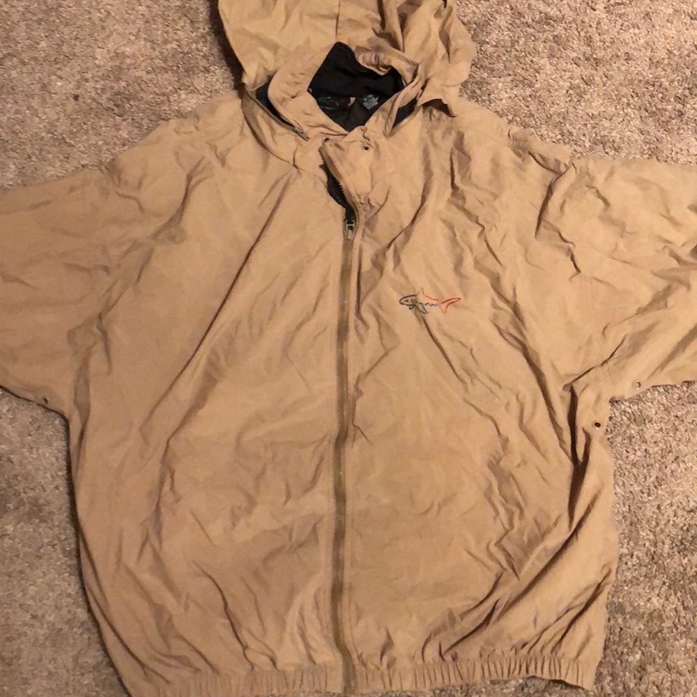 Greg Norman beige windbreaker